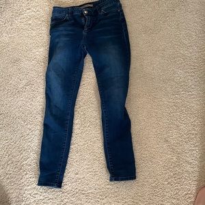 Dark wash blue jeans
